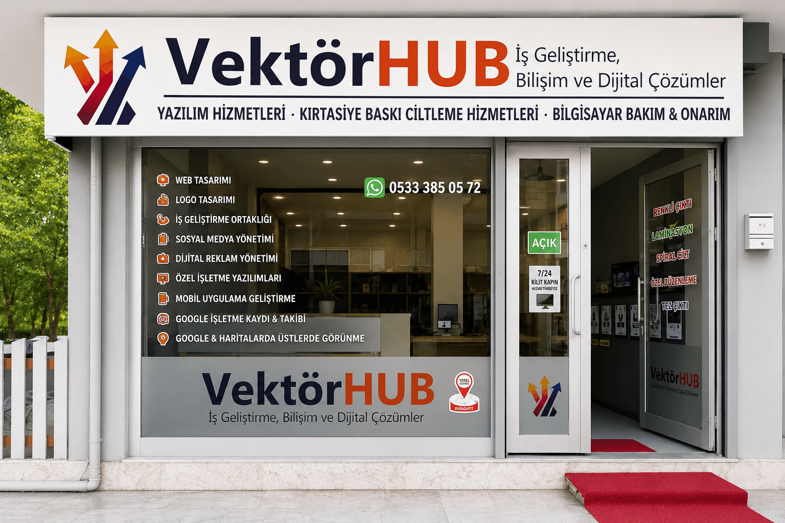 VektörHUB dış cephe ofis görünümü